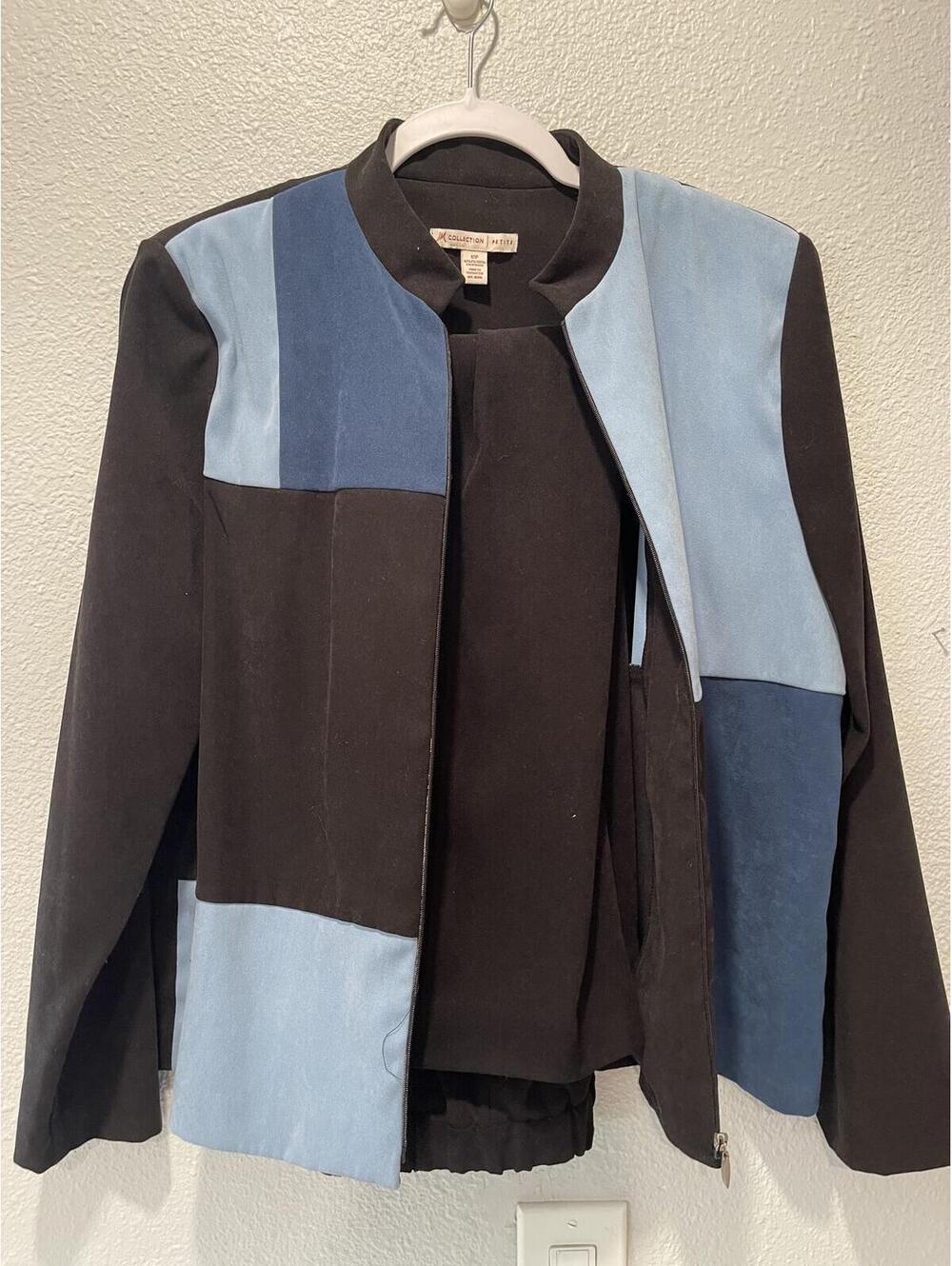 JM Collection Jennifer Moore Colorblock Zip Jacket Set - Picture 2 of 3